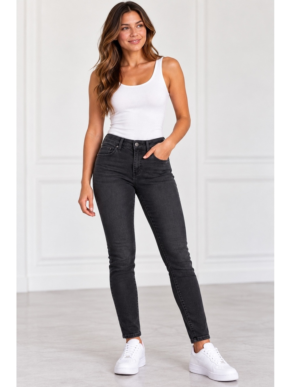 LOFT Curvy Skinny Jeans Women’s 26/2 Gray Stretch